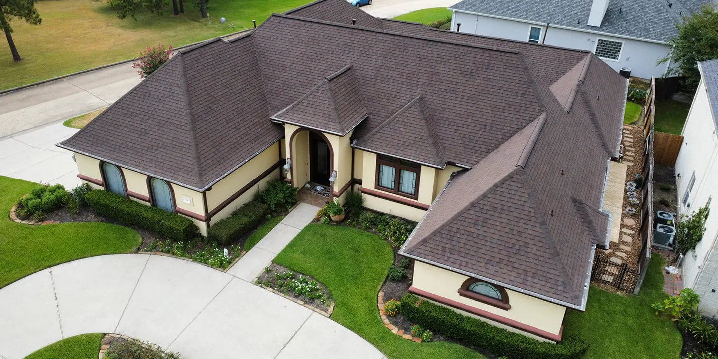 Completed roof on a Texas residence